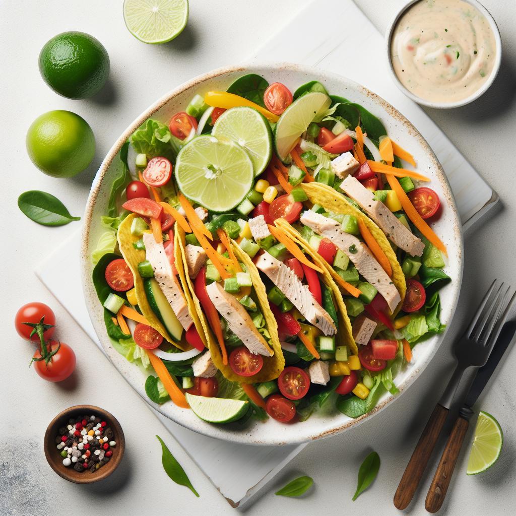 Zesty Turkey Taco Salad with Tangy Lime Dressing Delight